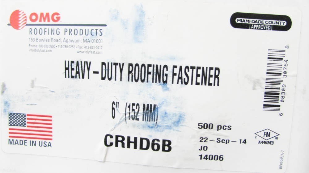 OMG CRHD6B 500/pkg #14 Heavy-Duty Roofing Screw Bugle Head