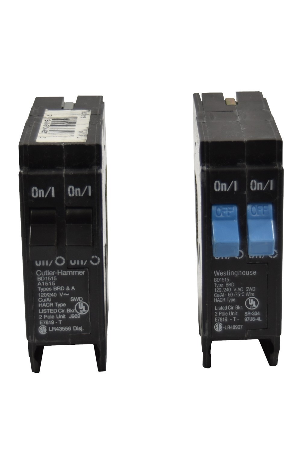 CUTLER HAMMER//WESTING HOUSE BD1515 U 15A 120V 2P 10K USED Twin